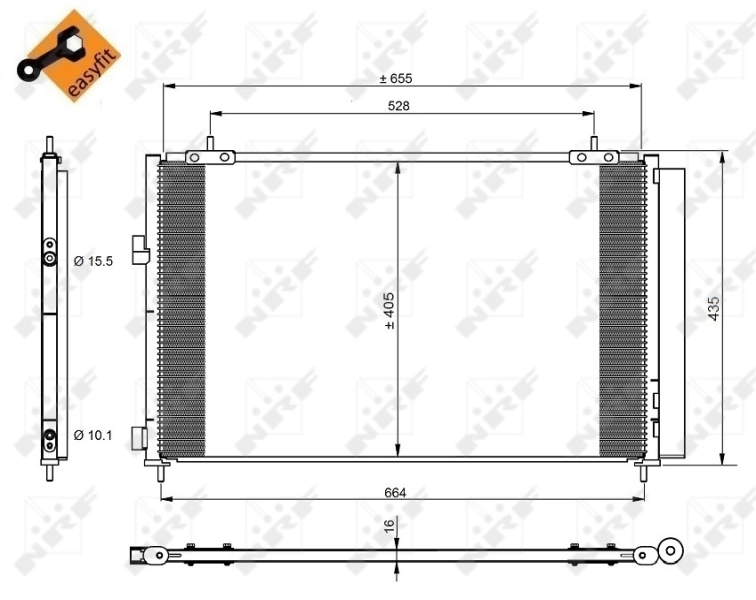 Radiador de aparelho de ar condicionado Toyota RAV4 IV A4