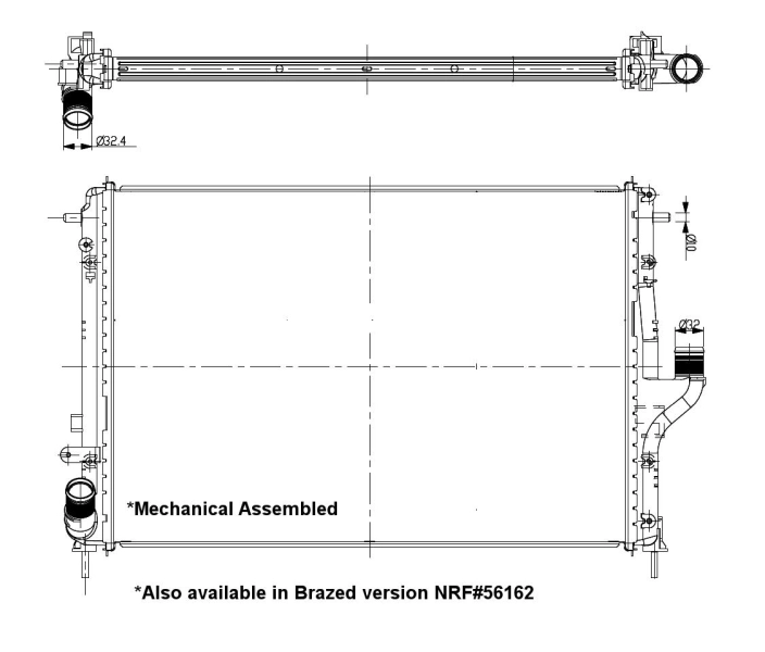 Compre 53092 NRF Radiador de esfriamento de motor