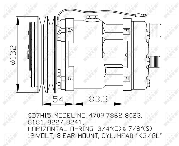 Compressor de aparelho de ar condicionado 56006450 Chrysler
