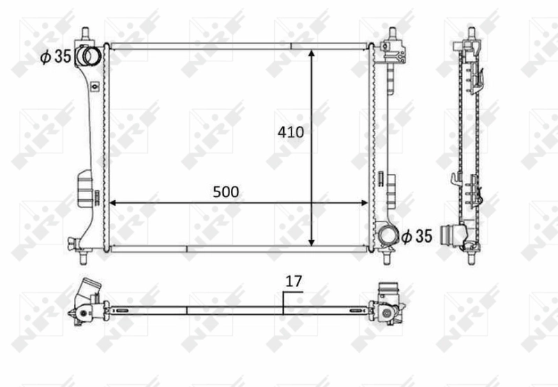  Radiador de esfriamento de motor Hyundai I20 I hatchback (PB) (2008 - 2012) I