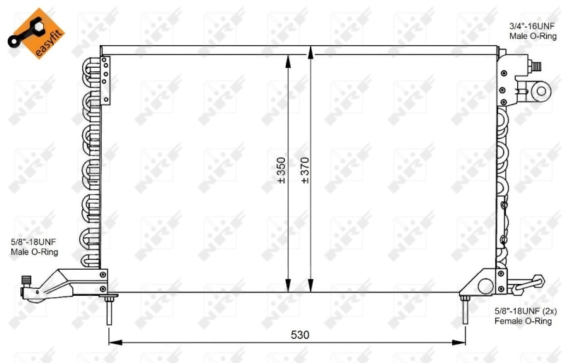 Radiador de aparelho de ar condicionado NRF 35027