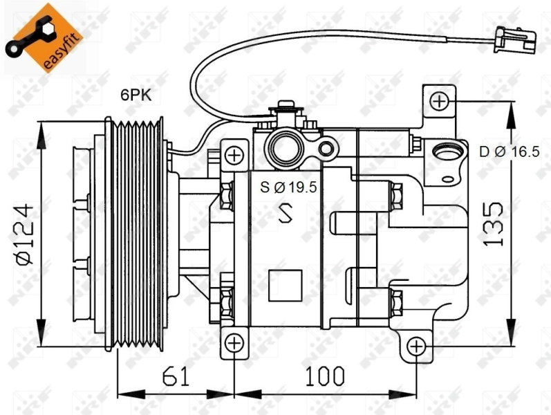 32233 NRF Compressor de aparelho de ar condicionado