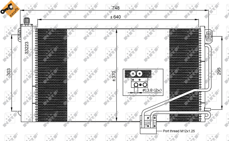 Radiador de aparelho de ar condicionado NRF 35535