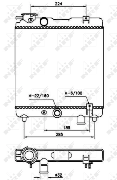 Compre 58659 NRF Radiador de esfriamento de motor