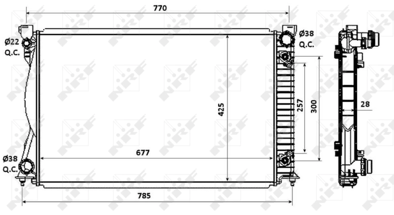 Compre 58360 NRF Radiador de esfriamento de motor