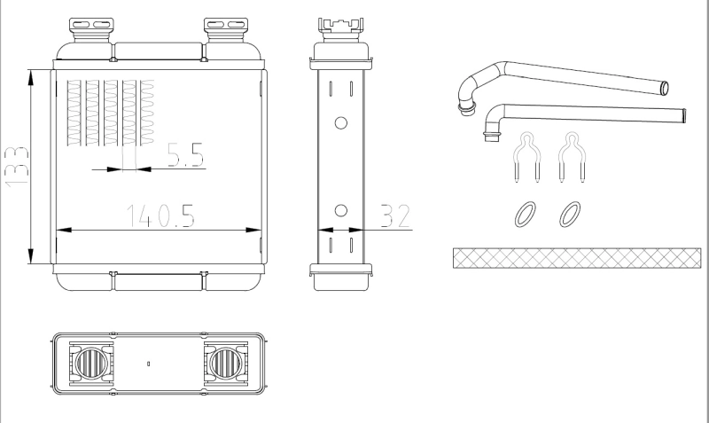 Radiador de forno (de aquecedor) NRF 54411