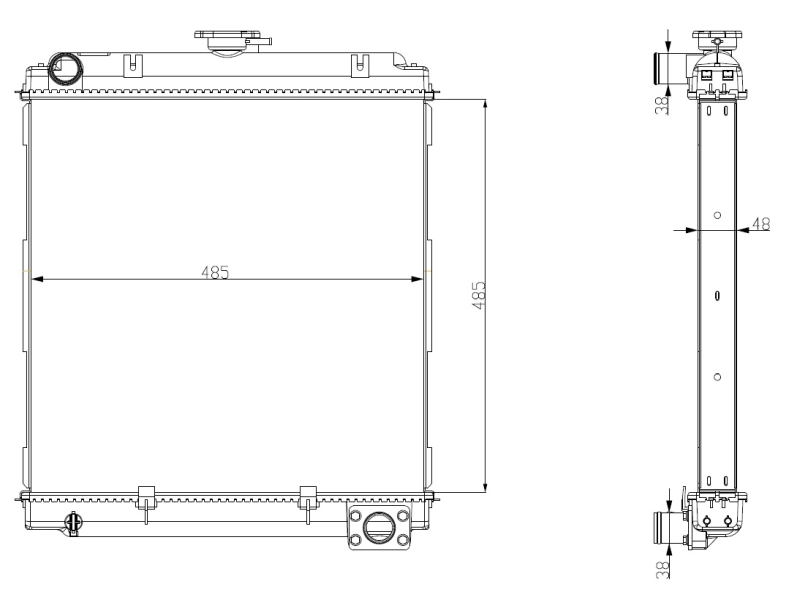 Radiador de esfriamento de motor NRF 56103