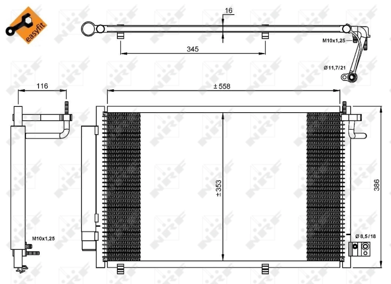 Compre Radiador de aparelho de ar condicionado Ford Fiesta 
