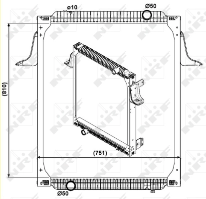 Radiador de esfriamento de motor Nissan/Infiniti 5010315845