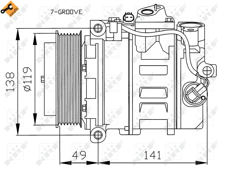 Compre 32215 NRF Compressor de aparelho de ar condicionado