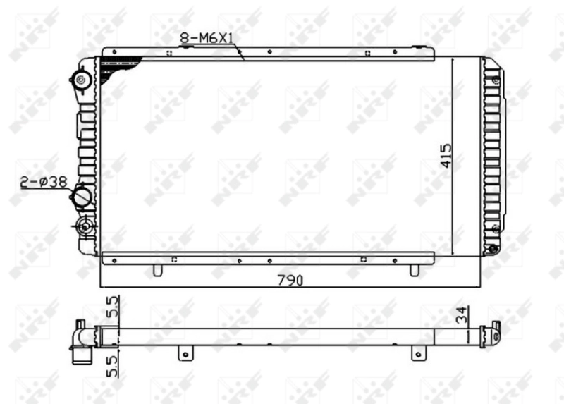 Compre 52062A NRF Radiador de esfriamento de motor
