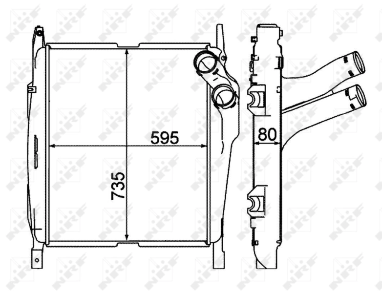 Radiador de intercooler Mercedes A9405010701