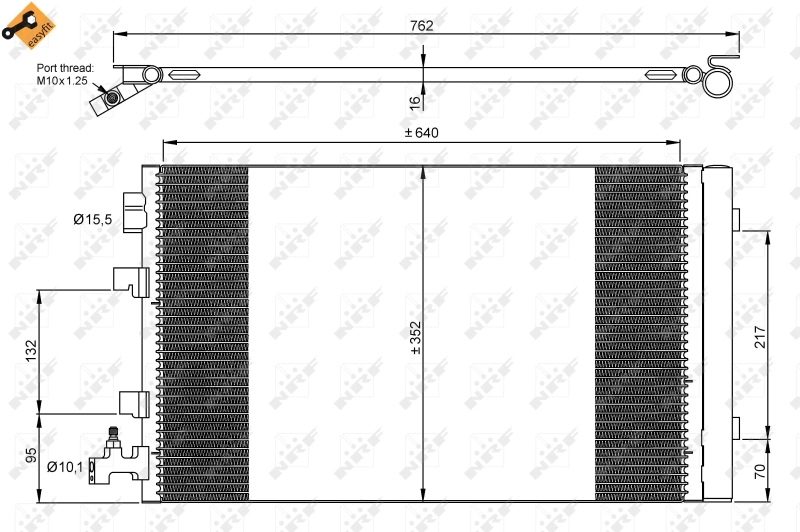 Radiador de aparelho de ar condicionado NRF 35932