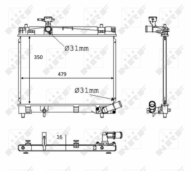 1640047090 Subaru Radiador de esfriamento de motor