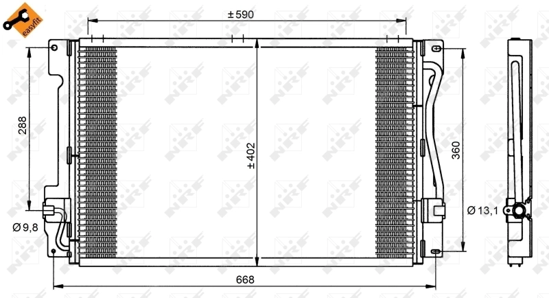 Radiador de aparelho de ar condicionado Volvo V70 preço, a partir de 22,25 USD