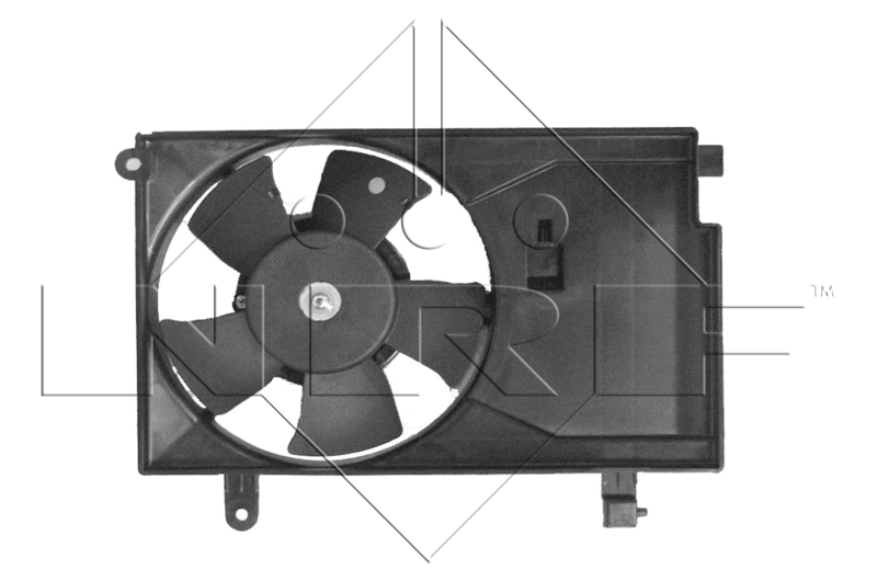 47471 NRF Difusor do radiador de esfriamento, montado com motor e roda de aletas