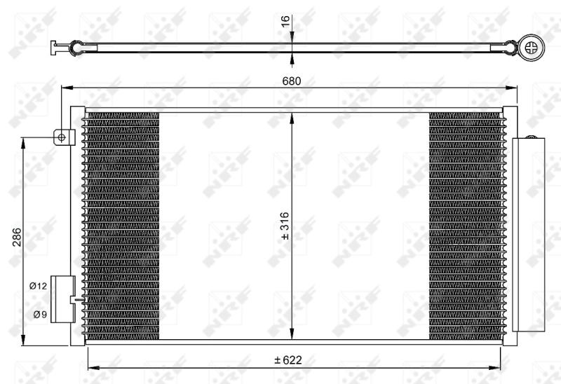 Radiador de aparelho de ar condicionado Fiat Tipo  356 ao melhor preço