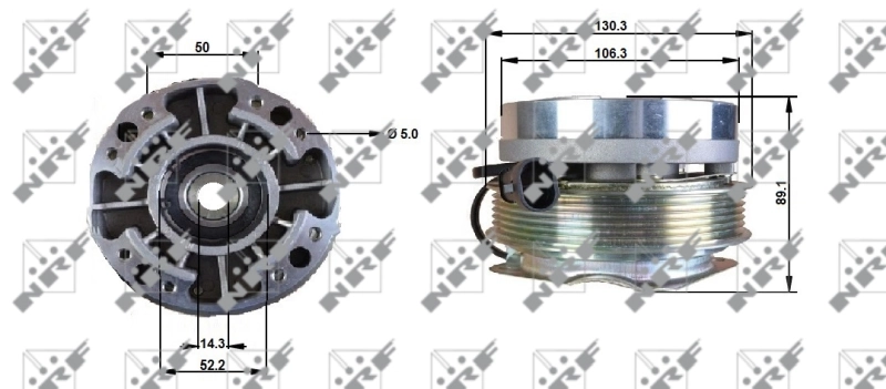 Acoplamento viscoso de ventilador de esfriamento 5001847924 Nissan/Infiniti