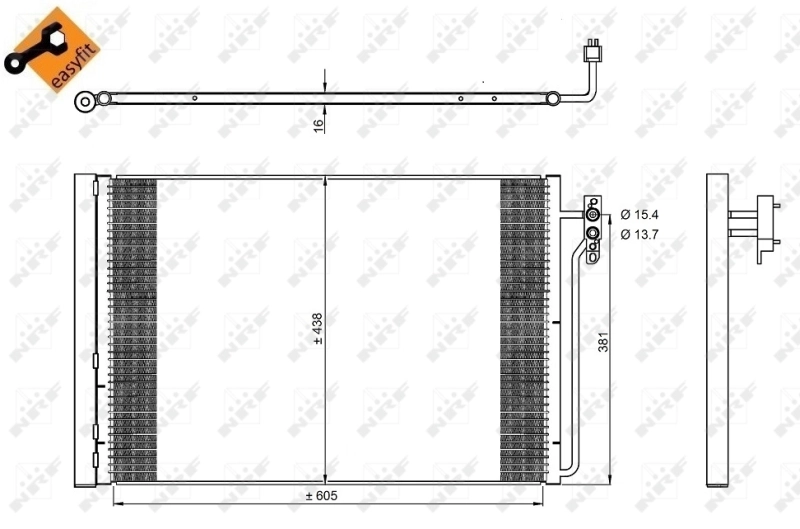  Radiador de aparelho de ar condicionado Land Rover Range Rover III SUV (L322) (2002 - 2009) III