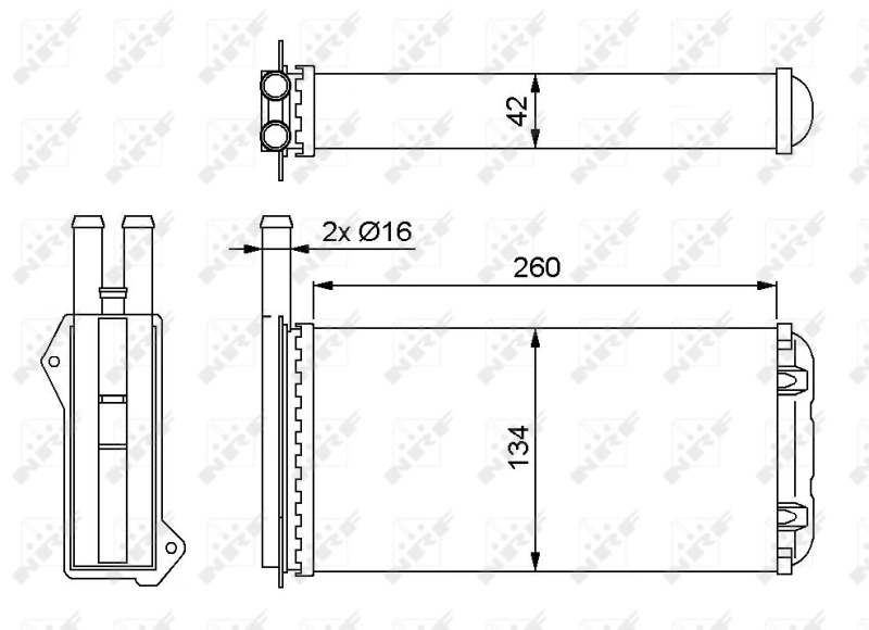 52220 NRF Radiador de forno (de aquecedor)