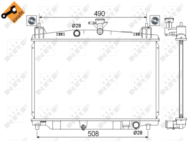 53751 NRF Radiador de esfriamento de motor