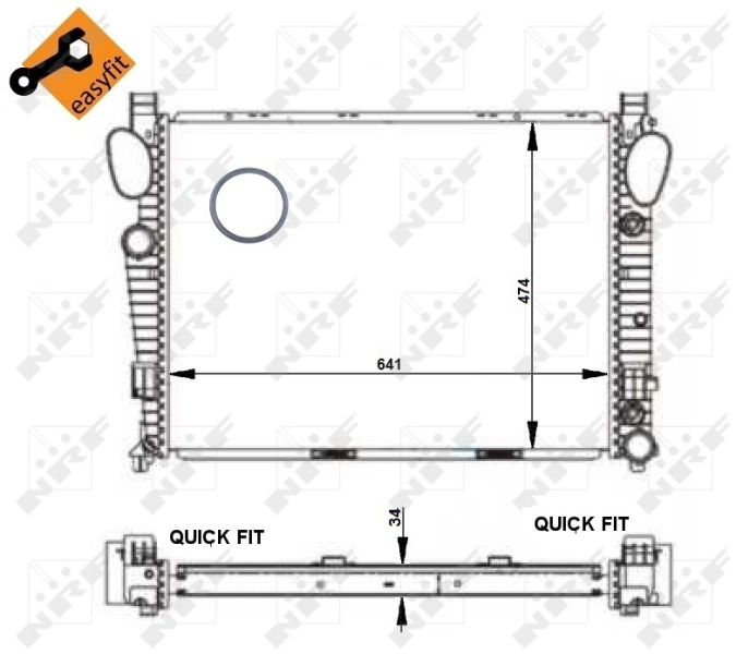 Radiador de esfriamento de motor 55337 NRF