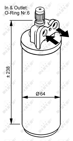 Tanque de recepção do secador de aparelho de ar condicionado 33086 NRF
