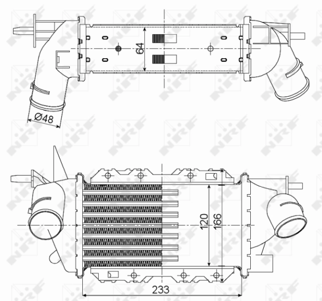  Radiador de intercooler Opel Vectra B hatchback (38) (1995 - 2002) B