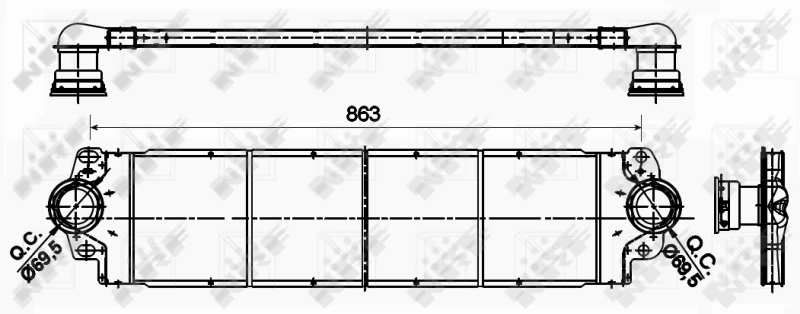 Radiador de intercooler 30354 NRF