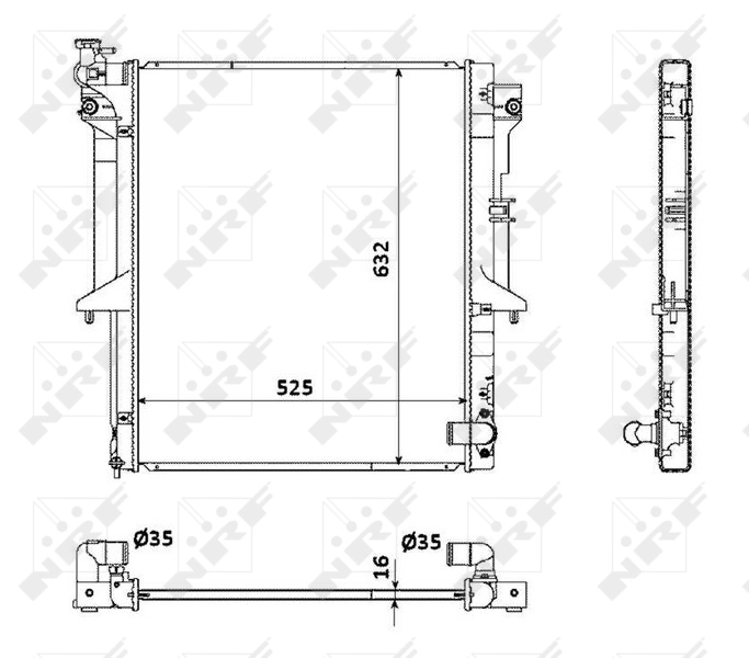 Compre 53907 NRF Radiador de esfriamento de motor