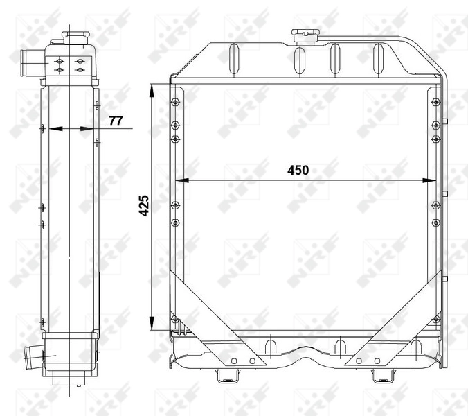 Radiador de esfriamento de motor 54101 NRF