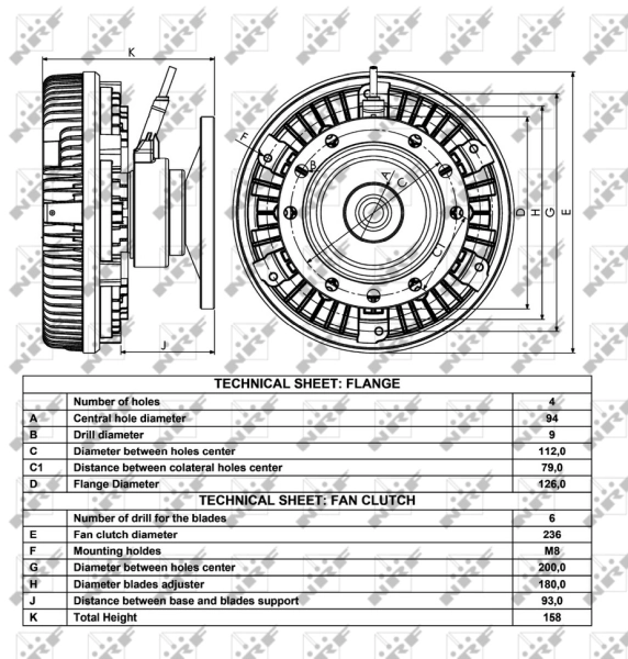 Acoplamento viscoso de ventilador de esfriamento 20981224 Volvo