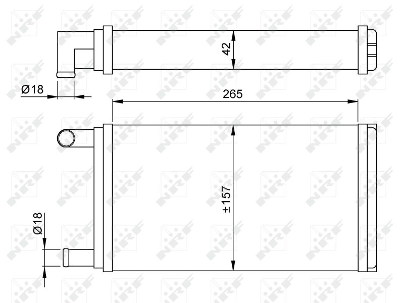 Radiador de forno (de aquecedor) NRF 53555