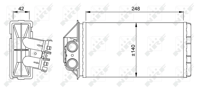 Radiador de forno (de aquecedor) 53561 NRF