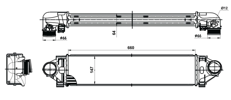 Radiador de intercooler 30394 NRF