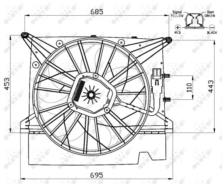 Ventilador elétrico de esfriamento montado (motor + roda de aletas) Volvo XC90 preço, a partir de 67,43 USD
