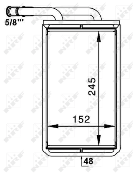 Radiador de forno (de aquecedor) NRF 54234 preço, a partir de 48,84 USD