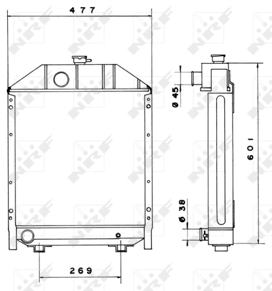 Compre 1824627M91 Massey Ferguson Radiador de esfriamento de motor