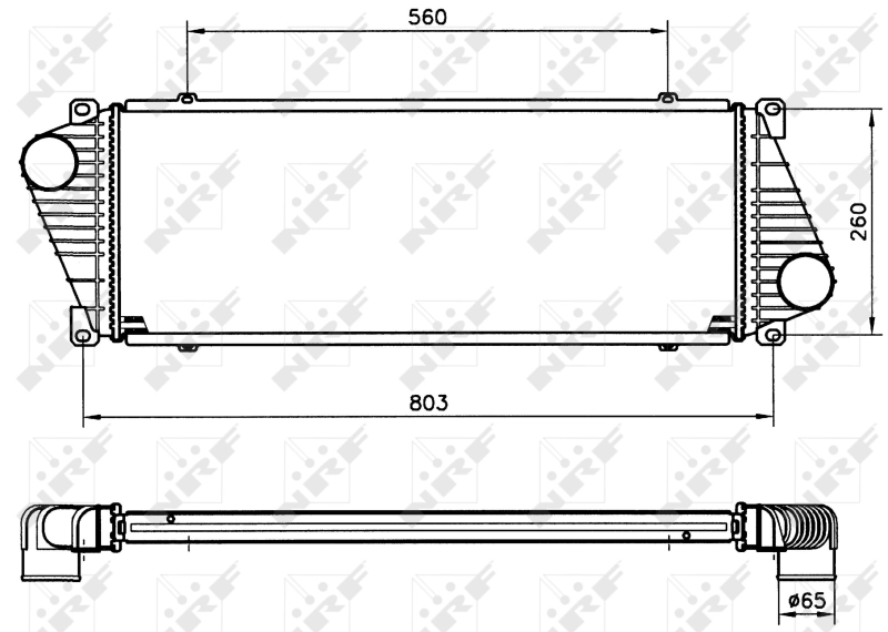 Radiador de intercooler 30830 NRF