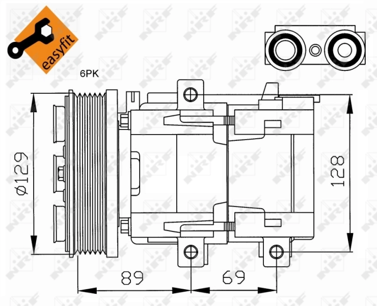  Compressor de aparelho de ar condicionado Ford Mondeo I hatchback (GBP) (1993 - 1996) I
