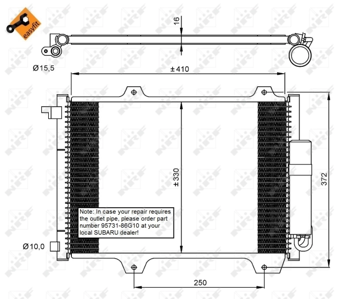 Radiador de aparelho de ar condicionado Suzuki Ignis preço, a partir de 63,62 USD