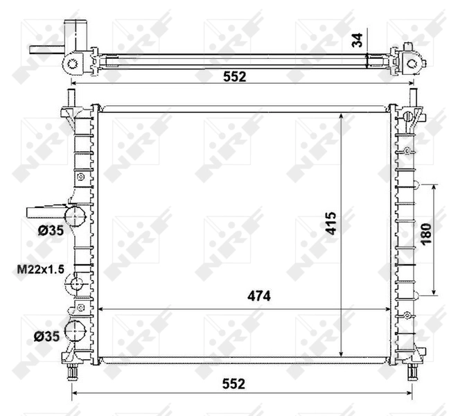 Compre 53227 NRF Radiador de esfriamento de motor
