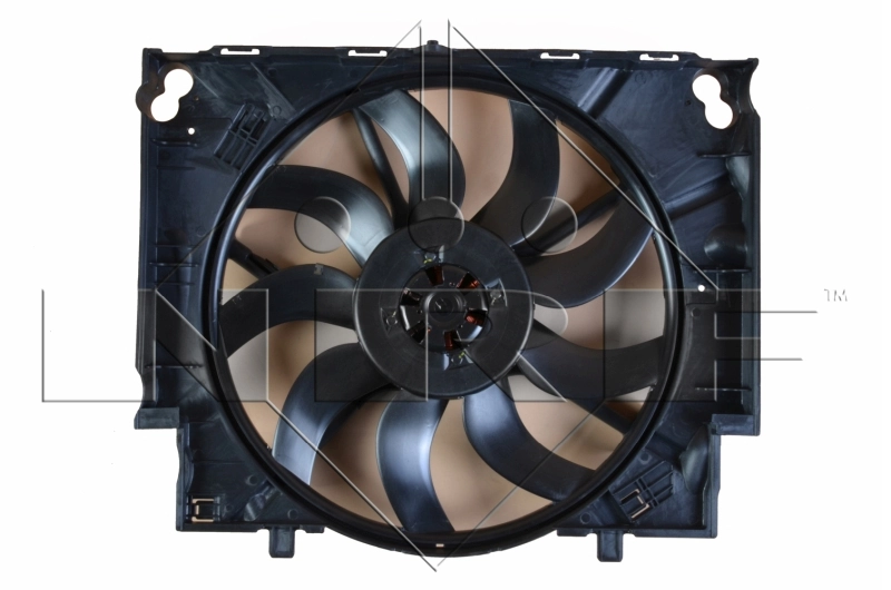 47705 NRF Difusor do radiador de esfriamento, montado com motor e roda de aletas