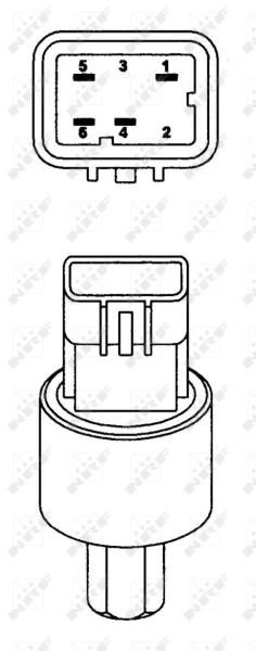 Sensor de pressão absoluta de aparelho de ar condicionado para Opel Astra F 53, 54, 58, 59