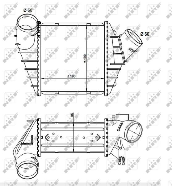 Radiador de intercooler 30848 NRF
