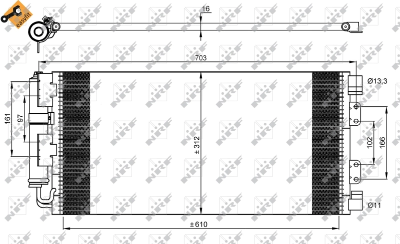 Compre AC640000S Polcar Radiador de aparelho de ar condicionado