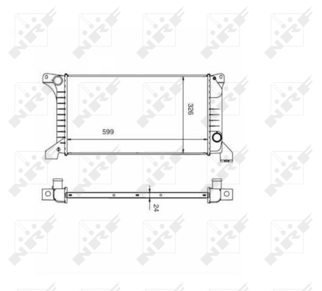 Radiador de esfriamento de motor Scania 6160274