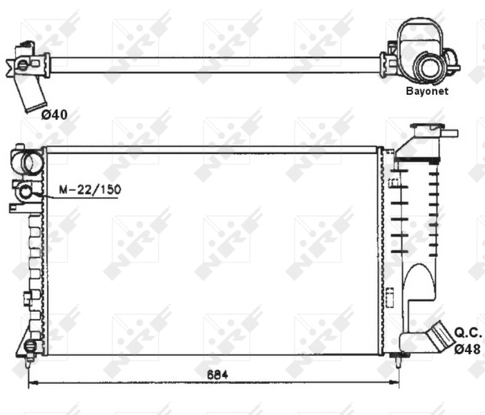 Compre 58183 NRF Radiador de esfriamento de motor