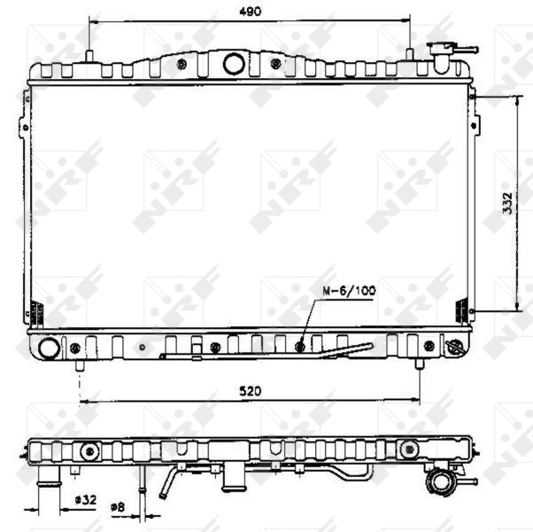 ADG09820 Blue Print Radiador de esfriamento de motor