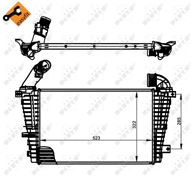 Radiador de intercooler 6302068 General Motors